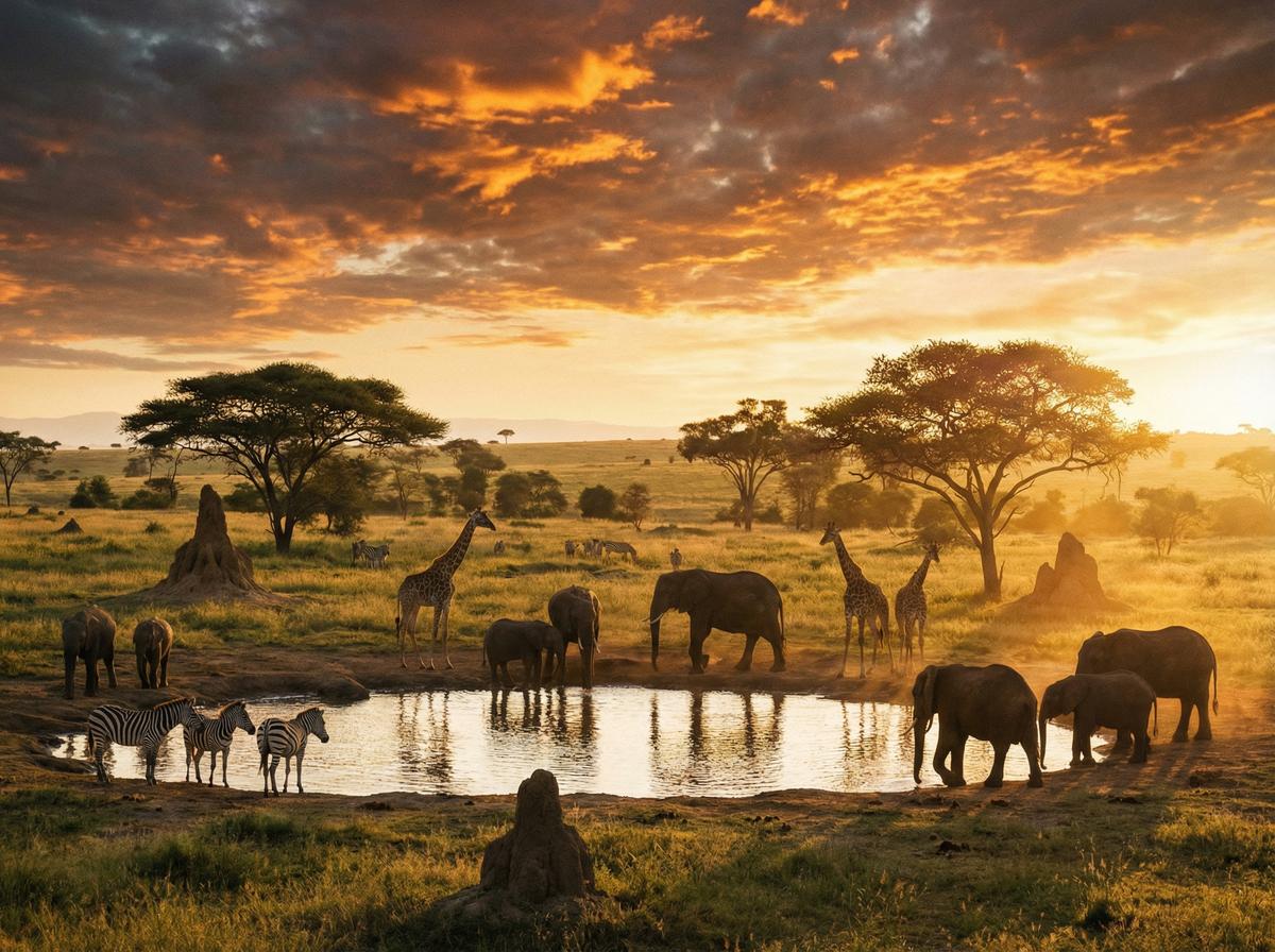 小马拉大车非洲动物视频